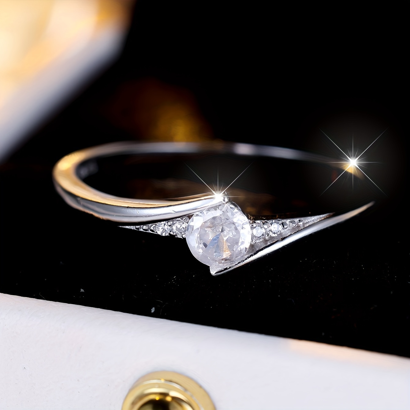 S925 Sterling Silver CZ Ring in Gift Box